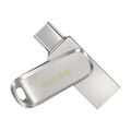 SanDisk Ultra Dual Drive Luxe 1 TB, USB-Stick silber, USB-A 3.2 Gen 1, USB-C 3.2