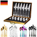 BESTECKSET 1/6 PERSONEN 5/24/30 TLG EDELSTAHL ROSTFREI MESSER TISCH ESSBESTECK