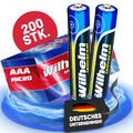 200 AAA Mikro Wilhelm Universal Alkaline Batterien im Shrink LR03