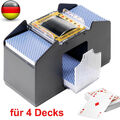 Poker Kartenmischer maschine elektrisch, Spielkarten Mischmaschine für 4 Decks