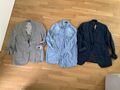 Damen Anzug 2x Blazer Leinen neu Baumwolle 1x Hemd Outfits Gr. 40 / 42