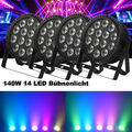 4pcs 140W Scheinwerfer Par Can Bühnenlicht DMX 14 LED RGBW Disco Party DJ Show