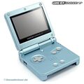 Nintendo GameBoy Advance - Konsole GBA SP #Arctic Blue / blau + Stromkabel