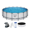 Bestway® Steel Pro MAX™ Frame Pool Komplett-Set mit Filterpumpe Ø 488 x 122 cm