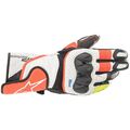 Alpinestars SP-2 V3 Motorrad Handschuhe Sommer Leder Touchscreen weiß-fluorot