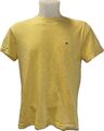 Tommy Hilfiger T-Shirt Gr. L Kurzarm Gelb Sweatshirt Herren Poloshirt Shirt Edel