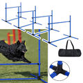 Hürdenset Agility Set 4X Hunde Training PVC Hürden Höhenverstellbar mit Tasche