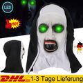 LED Maske "The Nun" Horrormaske, Halloween, Partykracher, gruselige Maske