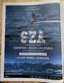 "SZA Tourdatum Anzeige Live SAMPHA SNOH BST Hyde Park Zeitung Werbung Poster 14x11""