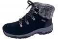 Skechers Damen Trego Leder Winterboots Schwarz 167178 BLK