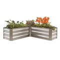 Metall Eck Hochbeet -120 x 45 cm- Pflanzen Umrandung Gemüse Garten Pflanzkasten