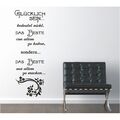 Spruch WANDTATTOO Glücklich sein das Beste Wandsticker Wandaufkleber Sticker e