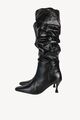 Rejina Pyo Damen Schuhe Stiefel Gr. 41 Schwarz Leder Damenstiefel Boots