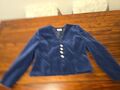 Meico Landhaus Look Samt Blazer Blau Gr. 40