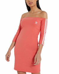 Adidas Originals schulterfreies Damen-Stretch-Bodycon Bardot-Minikleid