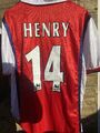 VINTAGE THIERRY HENRY #14 ARSENAL FC 1998-99 SHIRT L