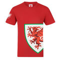 Wales Cymru Herren T-Shirt Grafik FAW OFFIZIELL Fußball Geschenk