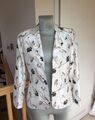 TAIFUN 100% SEIDE STICKEREI BLAZER WEIß NEU GR 36 