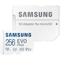 Samsung EVO Plus microSD-Speicherkarte (2024) (inkl. SD Adapter) - 256 GB