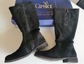 Caprice Echtleder Leder Winterstiefel Wildleder Gr 38,5 / 5,5 schwarz Boots Warm