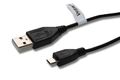 Ladekabel USB Datenkabel schwarz 1m für SONY ERICSSON Vivaz Pro U8i