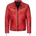 PAULGOS Herren Lederjacke Echtes Leder Jacke Echtleder Übergangsjacke Fashion in