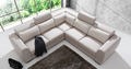 Ecksofa Wohnlandschaft Sofa Couch Polster Leder Design Relax Multifunktion LForm