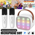 NEU Karaoke Set Anlage Bluetooth Karaoke Lautsprecher Machine mit 2 Mikrofonen