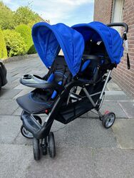 Geschwisterwagen Zwillingswagen Babywagen Kinderwagen Baby Kinderbuggy vidaXL