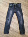 Thermohose Jeans Thermojeans grau schwarz Kinder GR 152 stretch used Optik chapt