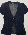 Gerry Weber Damen Srickweste Strickjacke Cardigan Gr.36 Schwarz kurzarm