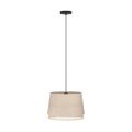 EGLO Pendel Hänge Leuchte Lampe TABLEY Stahl Holz Textil Natur Braun 38x110 cm