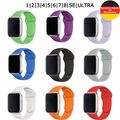 Silikon Armband für Apple Watch Series 1-6 7 8 SE Ultra 38-41 | 42-49 iwatch SA5