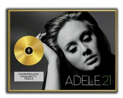 ADELE Poster, 21, GOLD/ PLATINIUM CD, gerahmtes Poster, Wall Art Rap Hip-Hop