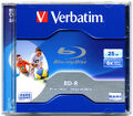 VERBATIM BD-R Blu-Ray Single DISC 25GB 135min 1-6x JEWEL CASE 43712 NEU 010-007*