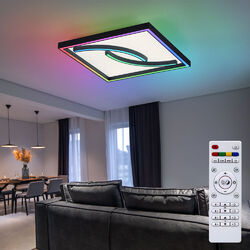 Deckenleuchte Deckenlampe Wohnzimmerleuchte Regenbogen CCT Fernbedienung RGB LED