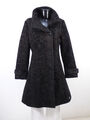 DESIGUAL Damen Winter Mantel Gr M / Schwarz mit Muster Neuwertig  ( S 6888 )