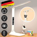 Dimmbar LED Schreibtischlampe Tischlampe Nachttischlampe Wecker Thermometer Uhr