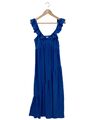 H&M Sommerkleid Damen Gr. DE 36 blau Elegant