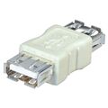 USB 2.0 Adapter Typ A Buchse auf A Buchse Kupplung Kabel Verbinder grau beige