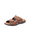 RIEKER Herren Sandale Pantolette braun 25559-25 echt Leder Klettverschluss