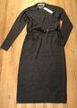 Neu Esprit Stretch Tunika Long Strick Kleid Stiefel Kleid Mit Gürtel Gr. S Grau