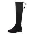 MARCO TOZZI Damen Stiefel Stretchschaft Overknee Boot mit Schleife 2-25506-43