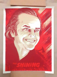 Der glänzende Siebdruck Poster 18"" x 24"" von Matthew Johnson Nicholson Kubrick