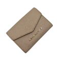 LANCASTER Adeline Flap Wallet Geldbörse Portemonnaie - Geldbeutel in Beige Leder