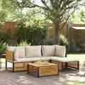 5-tlg. Sofa Garten Lounge Set Sitzgruppe Essgruppe Balkon Garnitur mit Kissen