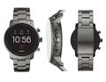 Fossil FTW4012 Tochscreen Smartwatch Explorist HR Gen4 45mm Edelstahl Gunmetal