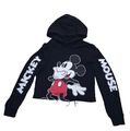 disney mickey mouse Sweatshirt Kurz Pullover Mädchen Schwarz Girl 146/152 H&M