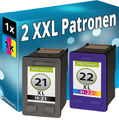 TINTE PATRONEN für HP 21+22 XL DESKJET F2100 F2110 F2120 F2180 F2224 F2280