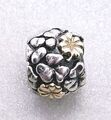 ●Original Pandora Charm  Bicolor "Lucky Clover" 790387 Kleeblatt, Glück, Gold 